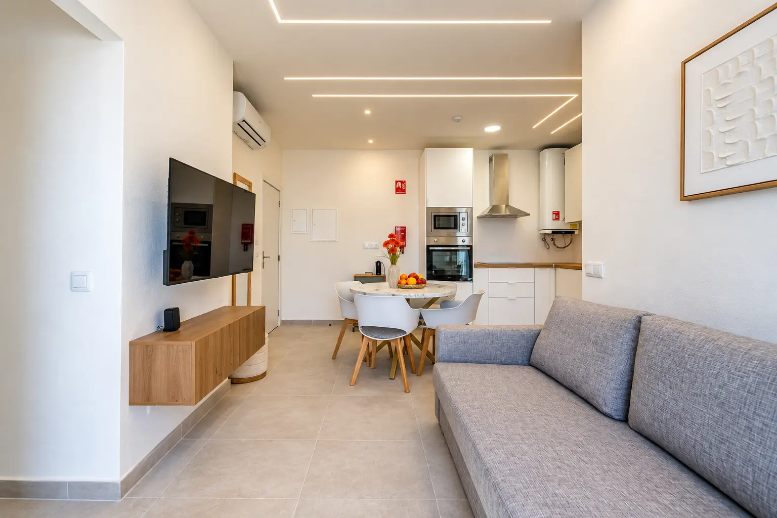 Left Residence — Living room & kitchen